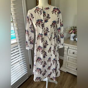 Folk Song 100% cotton bohemian dress made in India size small EUC Like New